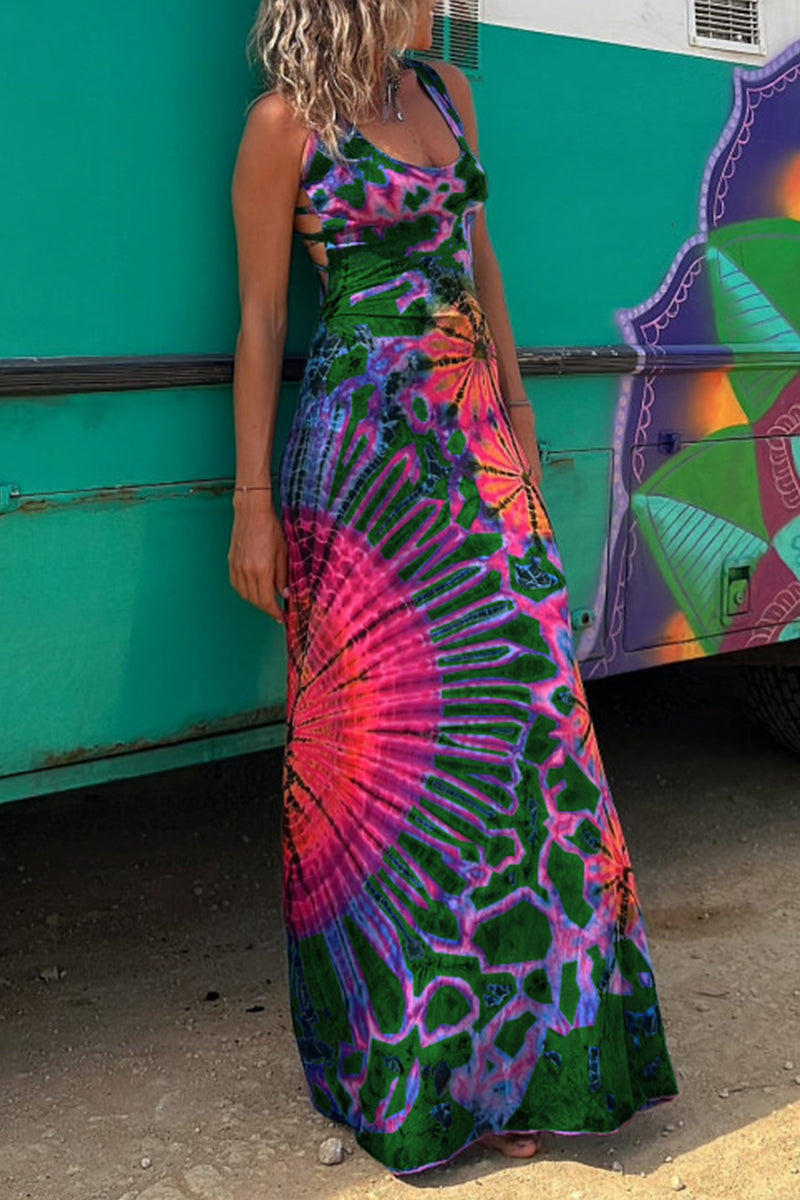 CAMELLIA – SEXY COLLEGE PRINT BACKLESS DRESS