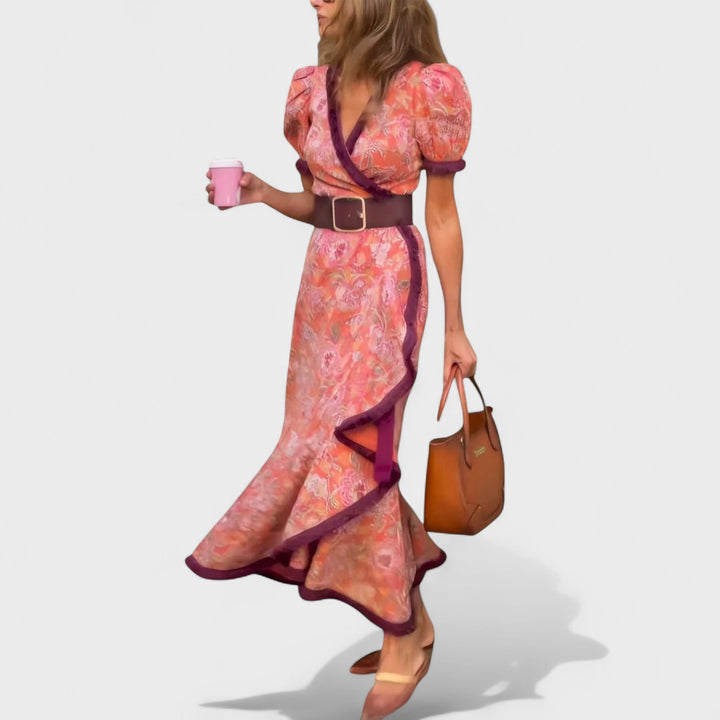 Vina - Floral Wrap Dress