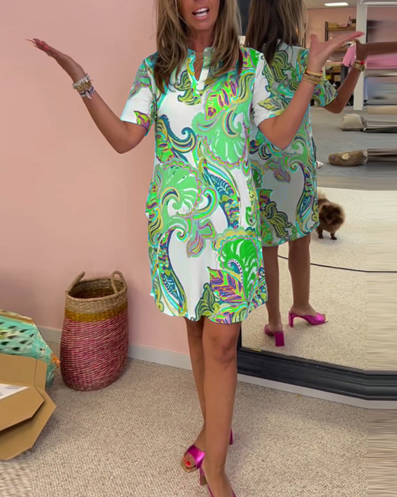 Slim Fit Printed Dress