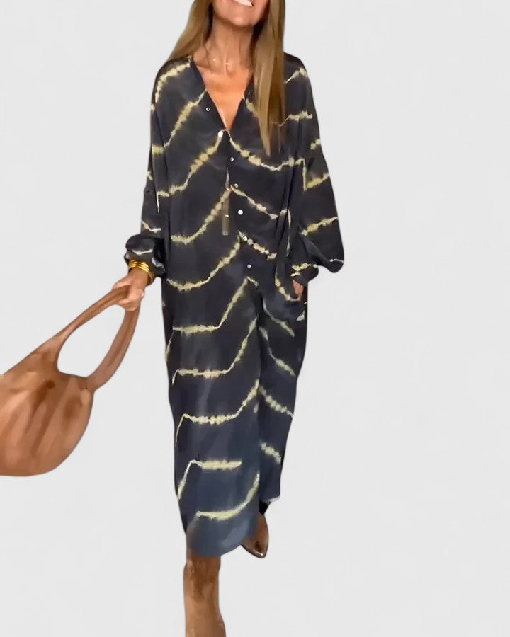 WRENLEY – ELEGANT BOHO STRIPED MAXI DRESS WITH FREE-SPIRITED STYLE