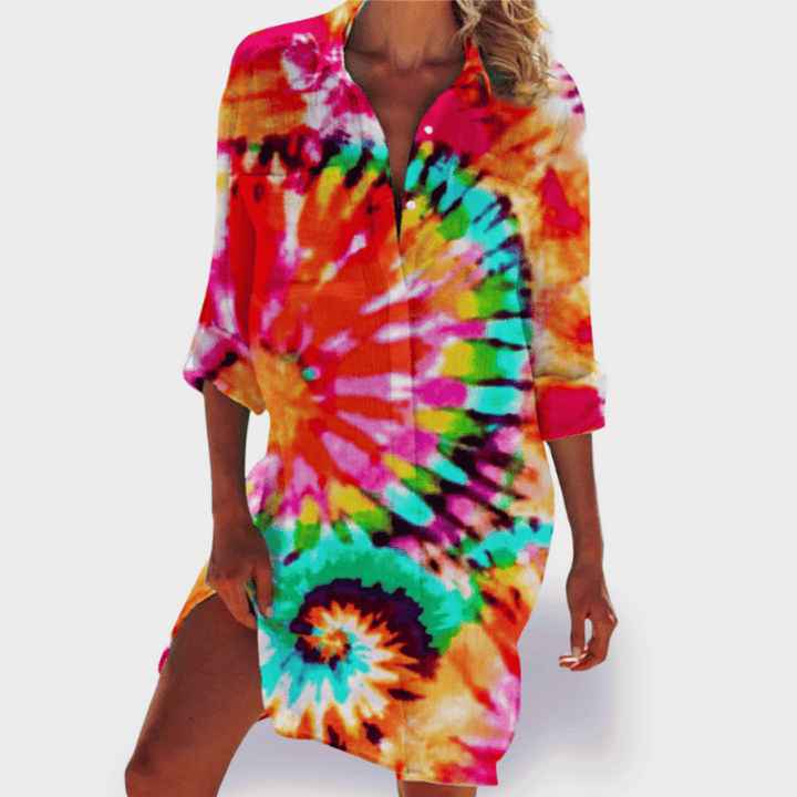Tessa – Vibrant Summer Print Shirt
