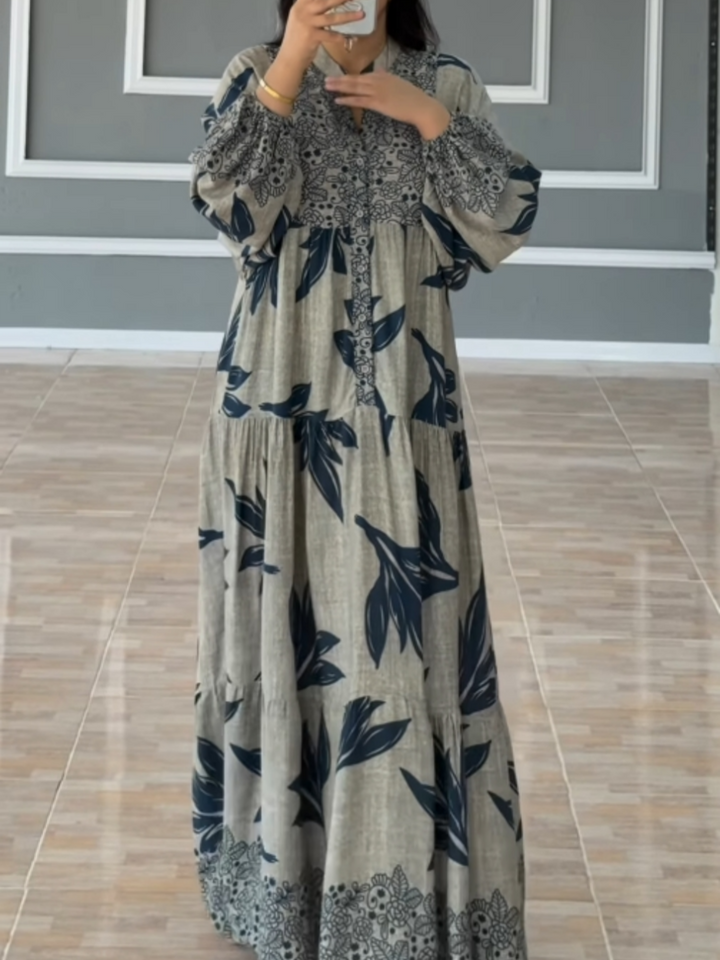 MIREYA – RELAXED LANTERN SLEEVE DRESS