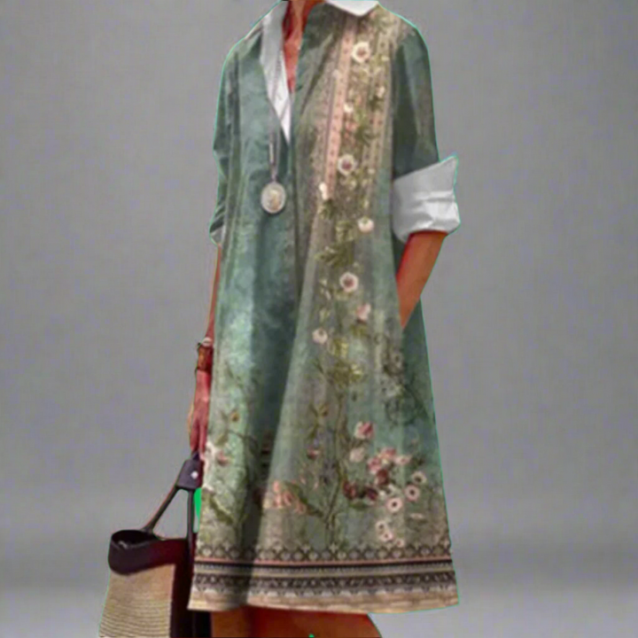 Olga - Luxe Midi Dress for Effortless Elegance