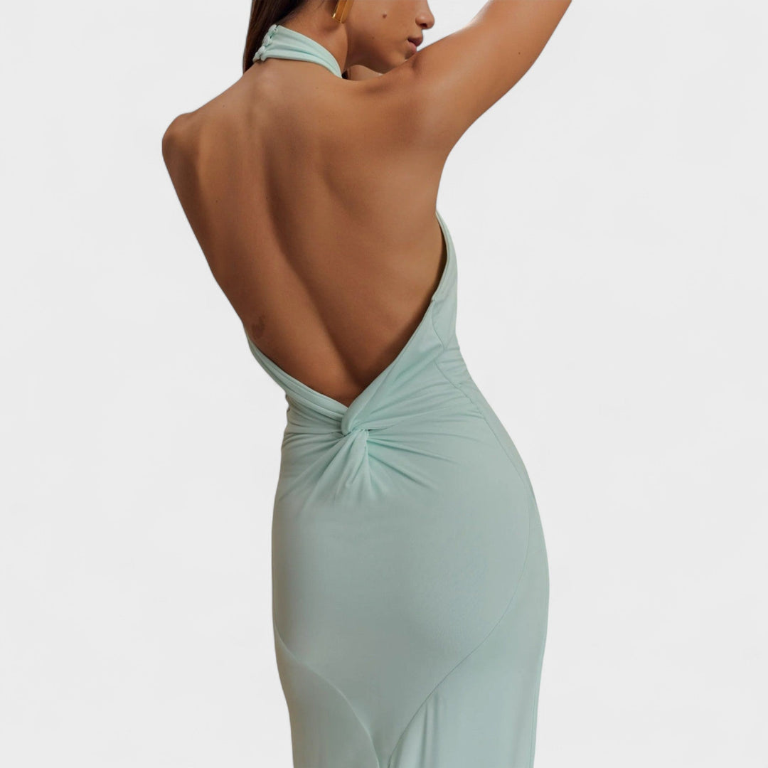 Riva - Sleek Halter Maxi Dress