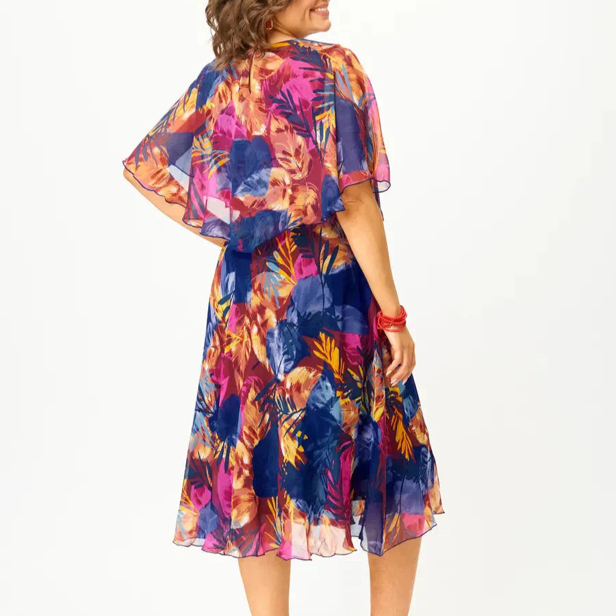 SYLVETH – COMFORTABLE PLUS SIZE CHIFFON DRESS