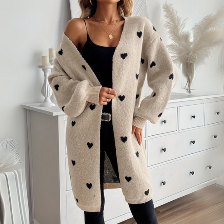 JULIA – CARDIGAN WITH HEART PATTERN