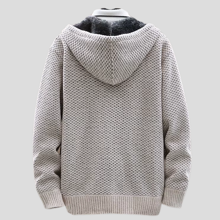 Beckett – Textured Knit Fleece Hoodie