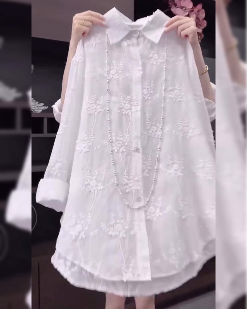 THERYSSAE – SHIRT WITH DROPPED SHOULDERS