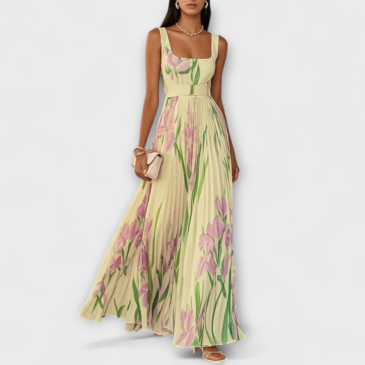 AYETHERA – EMPIRE-WAIST PLEATED MAXI DRESS