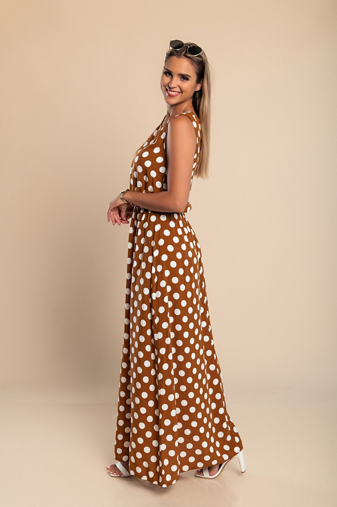 Amber | Long Dot Dress