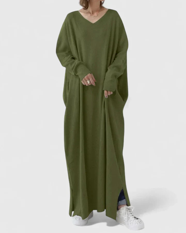 ARACELI – COMFORTABLE V-NECK DRESS