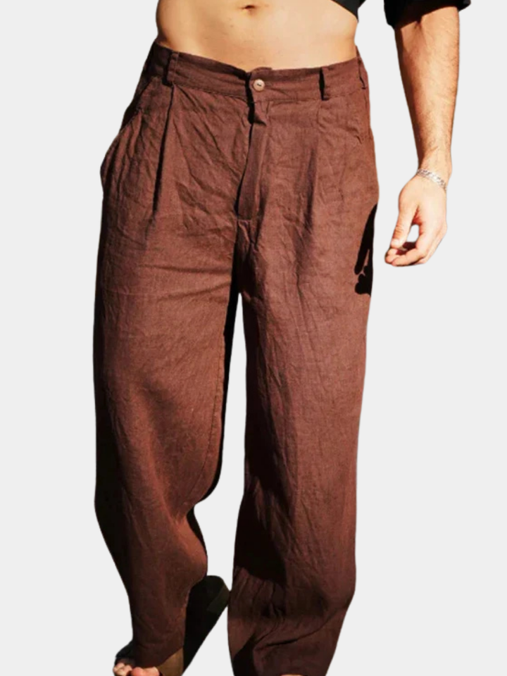 JAMES – WIDE-LEG LINEN TROUSERS