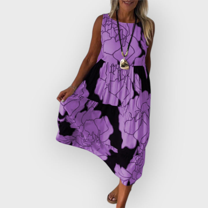 OAKLYNN – AVELINE STYLISH DRESS WITH FLORAL PATTERN