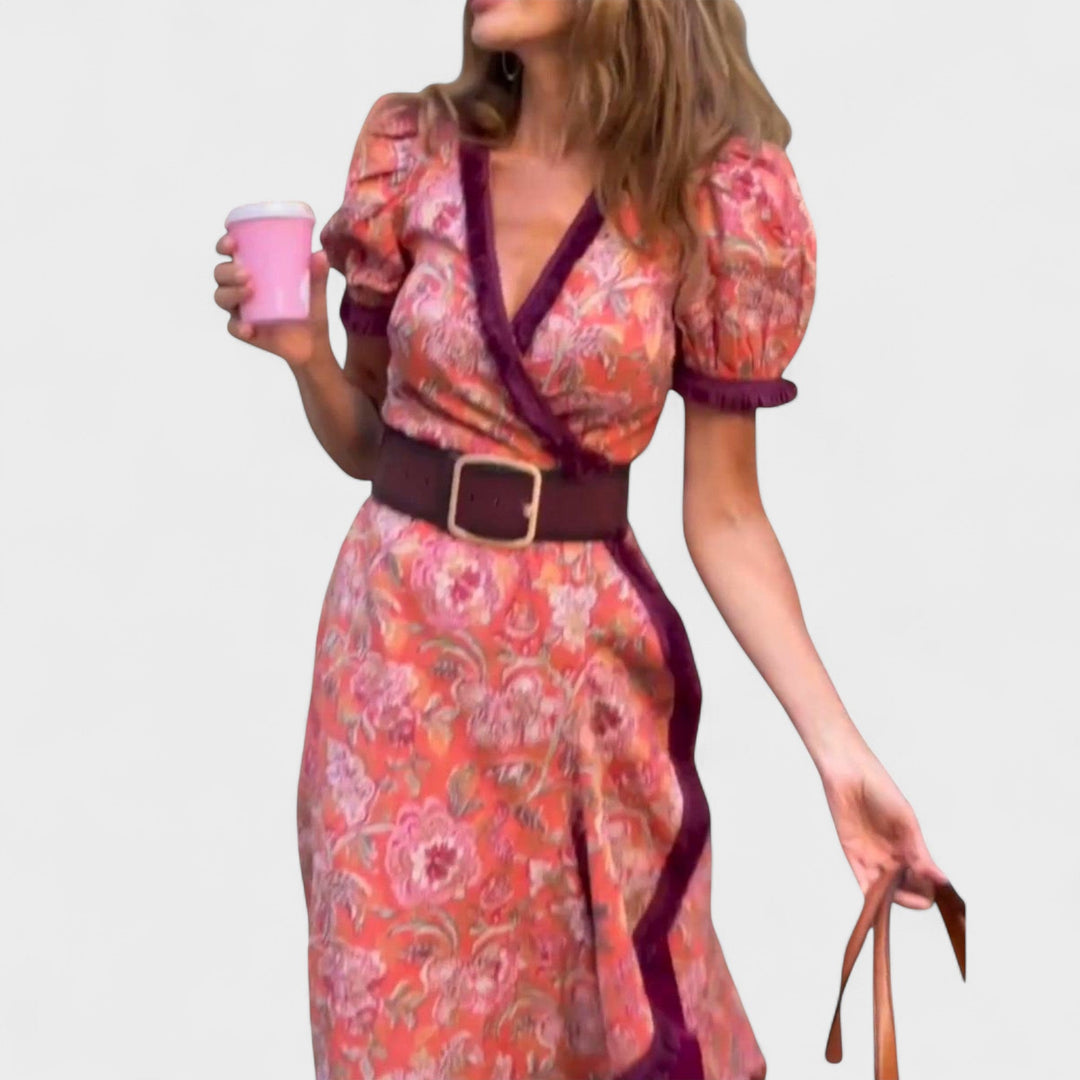 Vina - Floral Wrap Dress