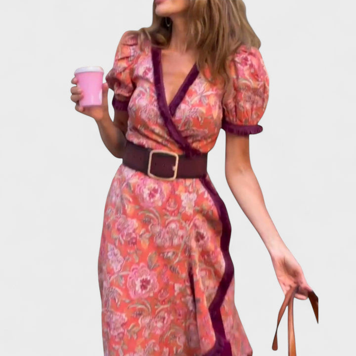 Vina - Floral Wrap Dress