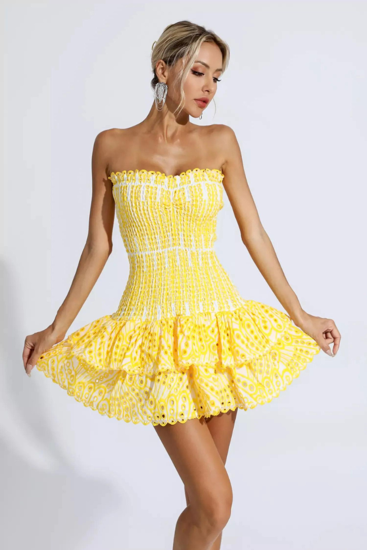 Ayana - Smocked Strapless Dress