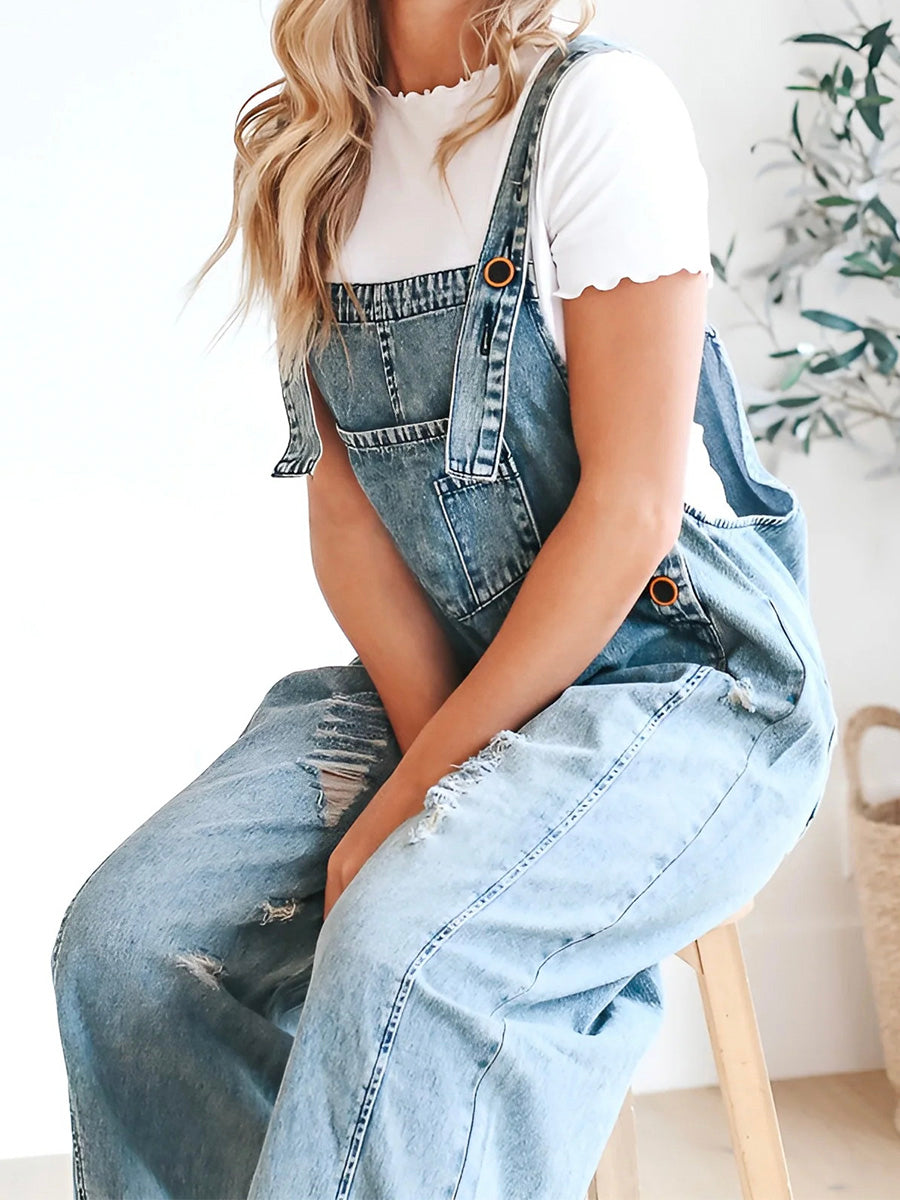 CATALINA – VINTAGE WASHED DENIM OVERALLS