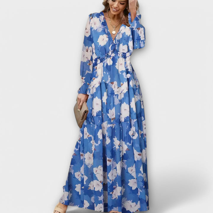 MIRAVELLE – ELEGANT FLORAL MAXI DRESS