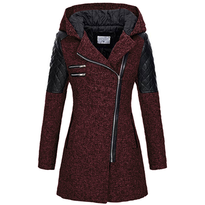 Zoë – Stylish Slant-Zip Winter Jacket