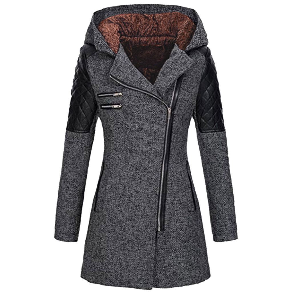 Zoë – Stylish Slant-Zip Winter Jacket