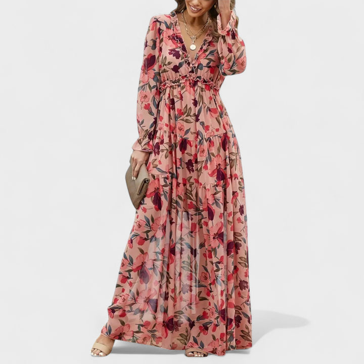 Zera - Floral Tiered Maxi Dress