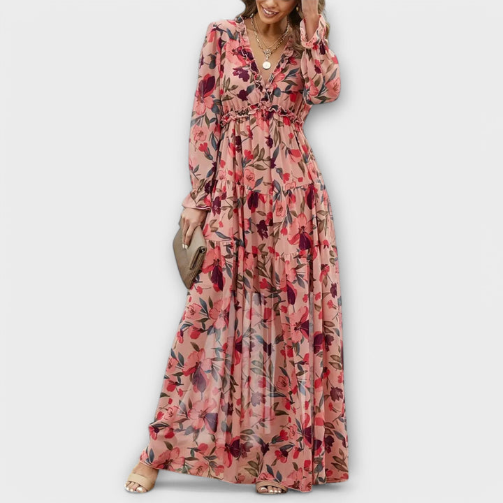 MIRAVELLE – ELEGANT FLORAL MAXI DRESS
