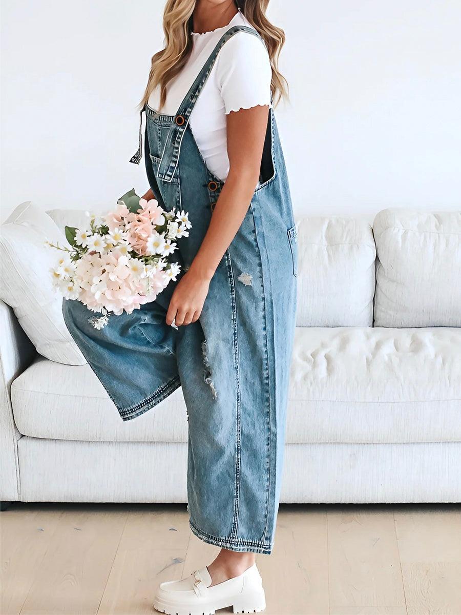 CATALINA – VINTAGE WASHED DENIM OVERALLS