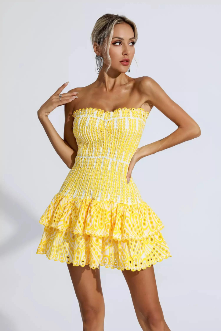 Ayana - Smocked Strapless Dress