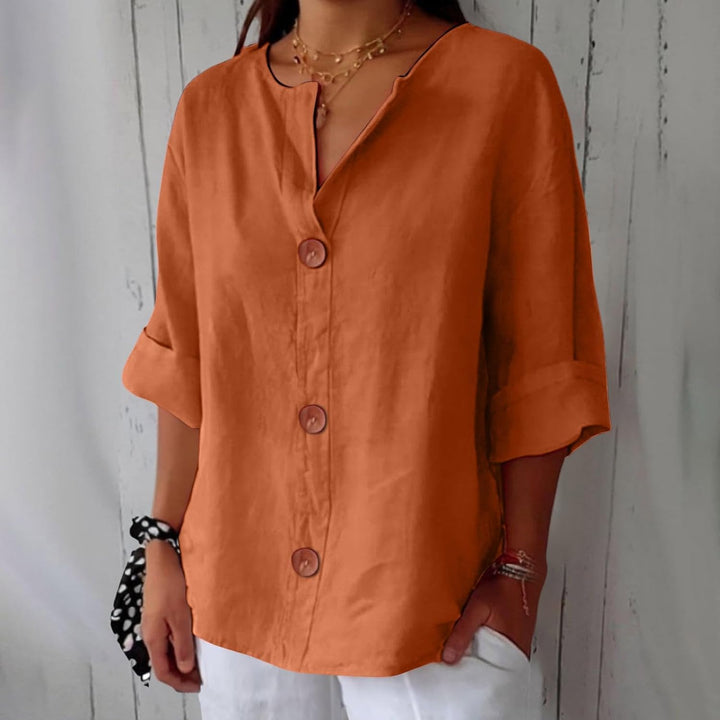 VERLISSE – BUTTON-FRONT BLOUSE