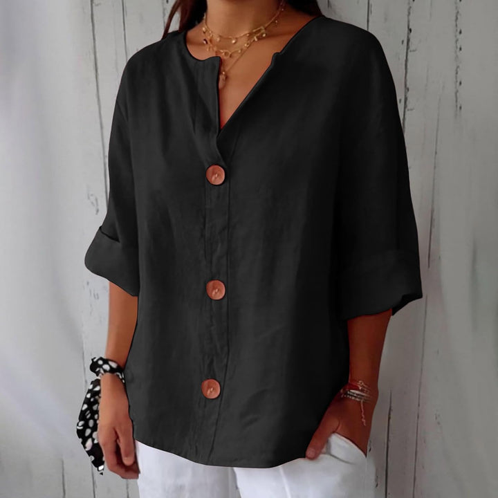 VERLISSE – BUTTON-FRONT BLOUSE