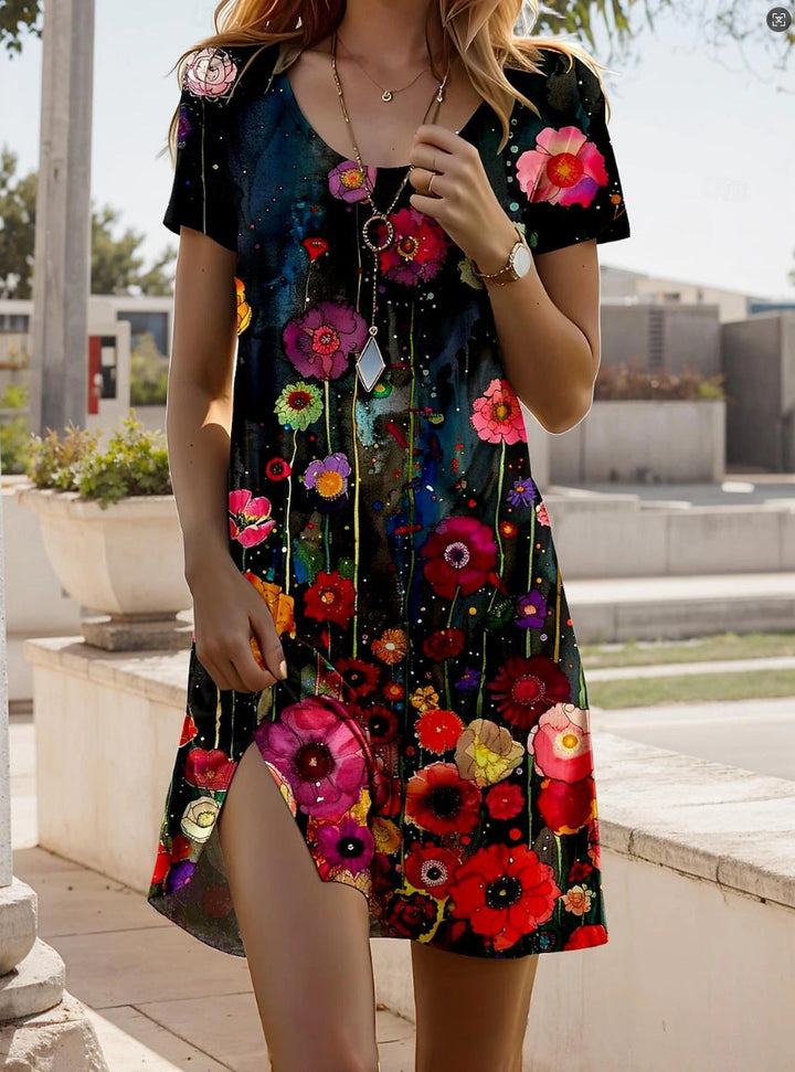 ARAVYNNE – TRENDY ETHNIC-PRINTED SUMMER DRESS