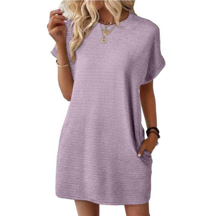 ORIANELLE – CASUAL MINIMALIST ROUND NECK SUMMER DRESS