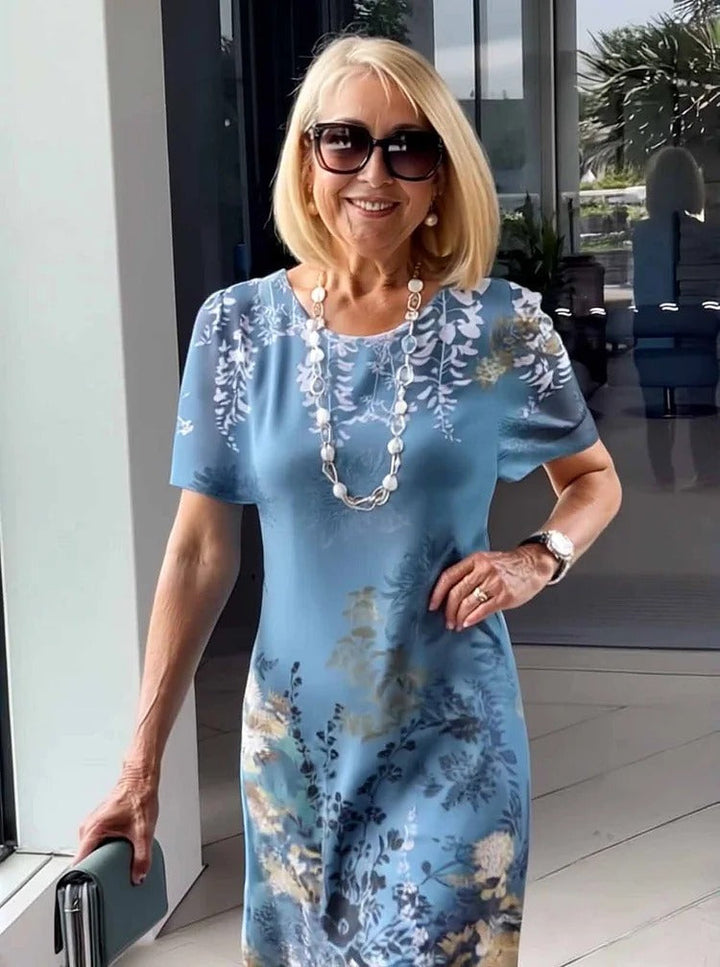 Rosara - Comfortable Loose Printed Medium Dress