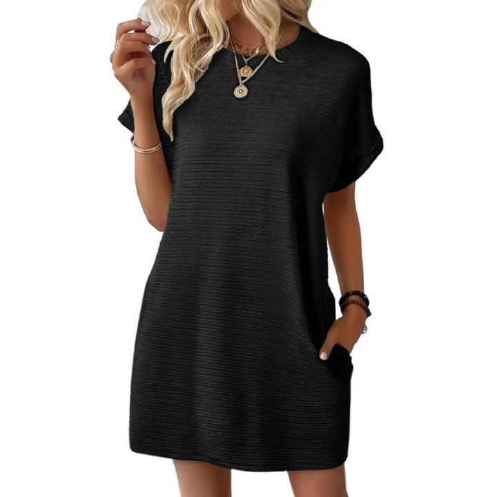 ORIANELLE – CASUAL MINIMALIST ROUND NECK SUMMER DRESS