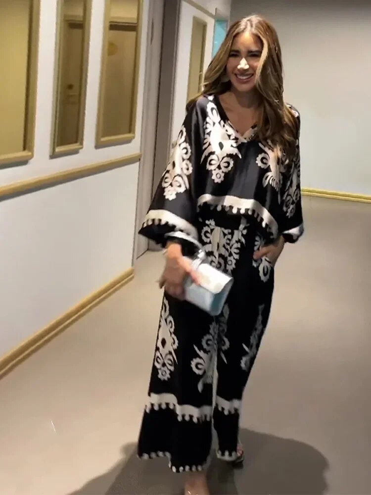 LILAC – IRREGULAR PRINT TROUSERS SUIT