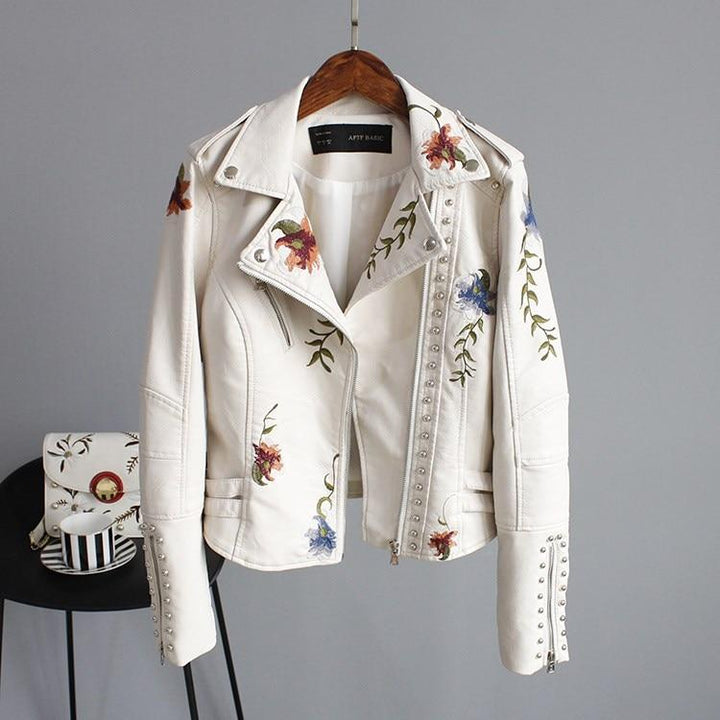 VAYLA – STYLISH EMBROIDERED LEATHER JACKET