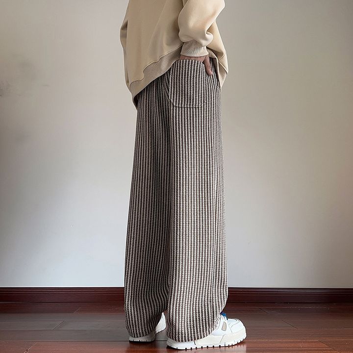 VEDA – HERRINGBONE SWEATPANTS