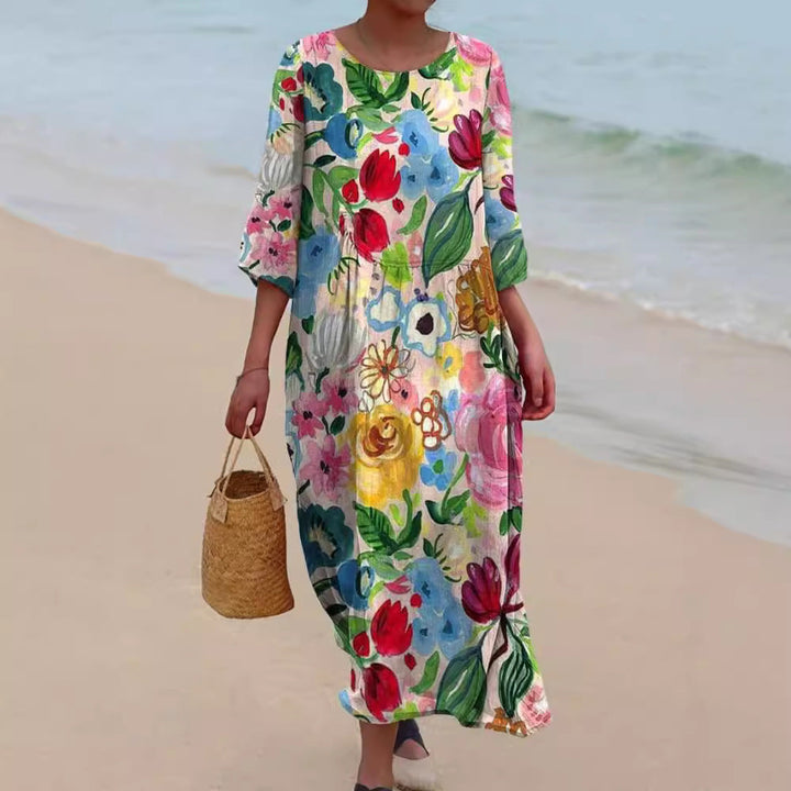 THALYENNE – FLORAL PRINTED MIDI DRESS