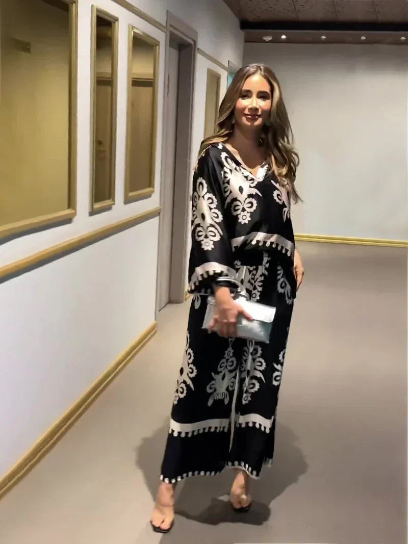 LILAC – IRREGULAR PRINT TROUSERS SUIT