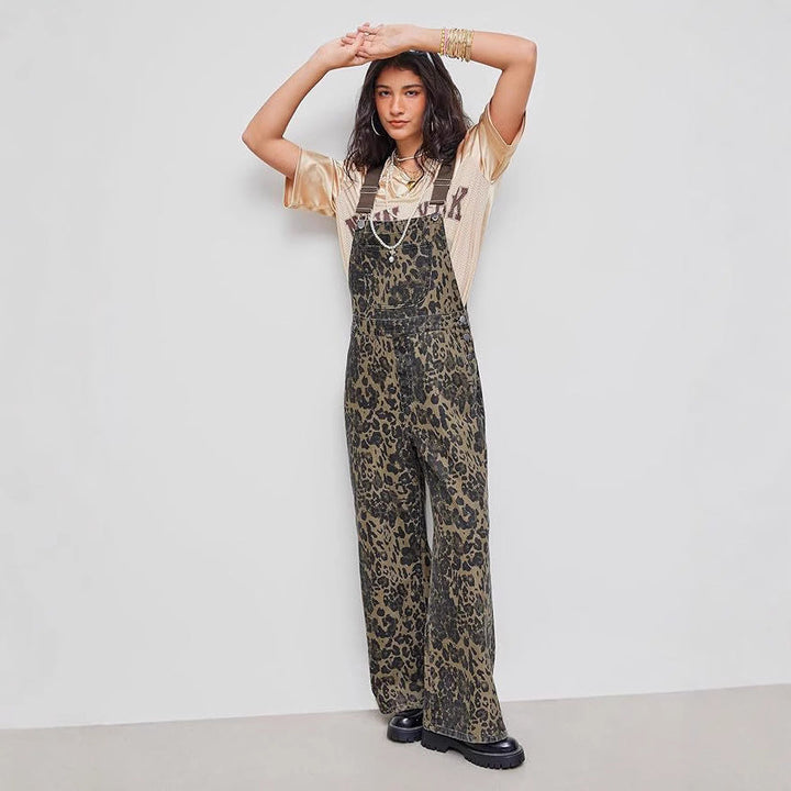NYELISSE – RETRO STATEMENT WIDE-LEG LEOPARD JUMPSUIT