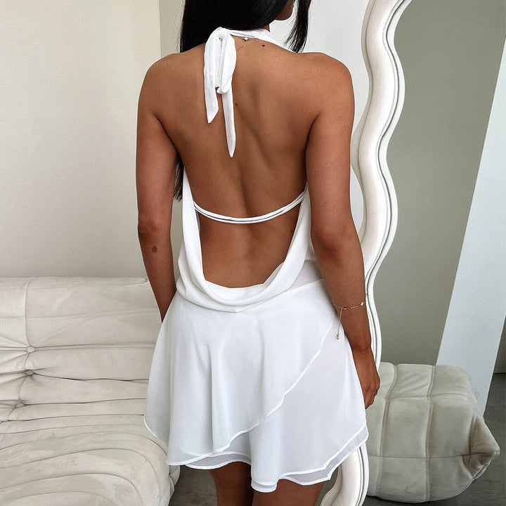 Xyrelle - Halter Backless Mini Dress