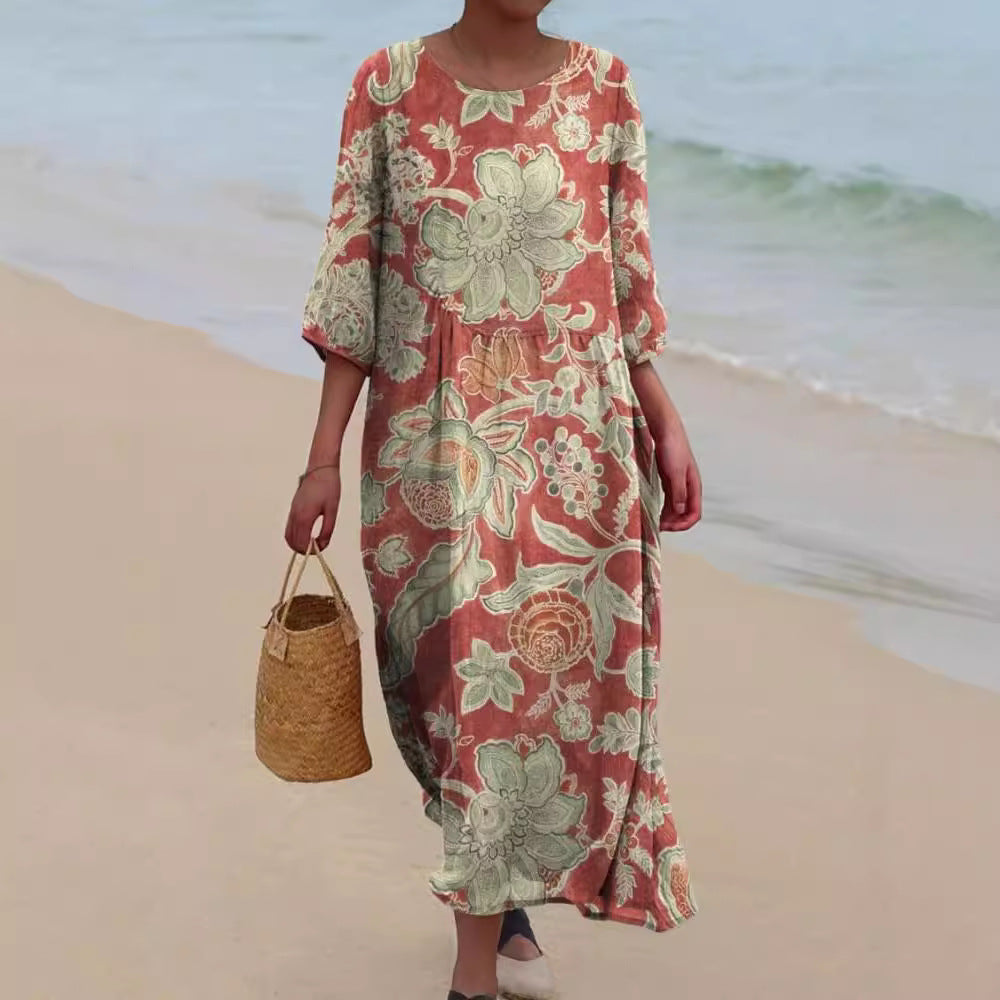 THALYENNE – FLORAL PRINTED MIDI DRESS