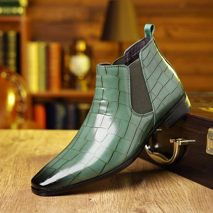 Alligator Elegance Chelsea Boots