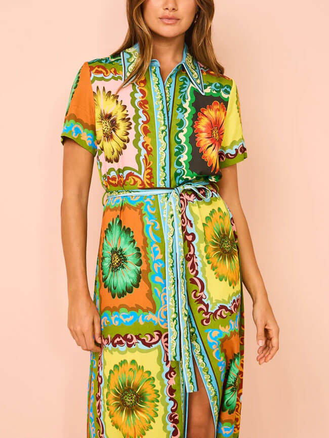 The Vintage Bloom Shirt Dress
