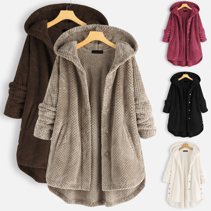 SYLONDRA – WINTER HOODED DOUBLE-FACED FLEECE COAT