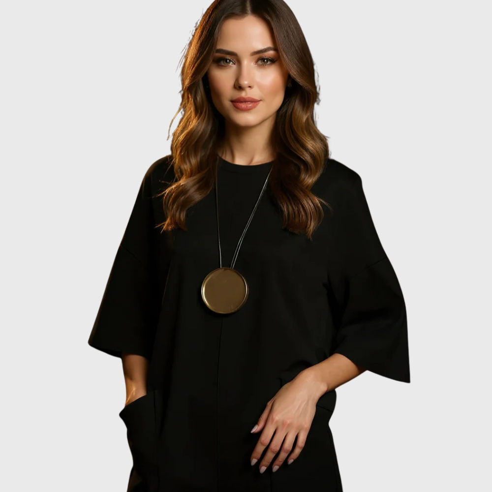 AMEDEA – ELEGANT SHORT-SLEEVED JUMPSUIT