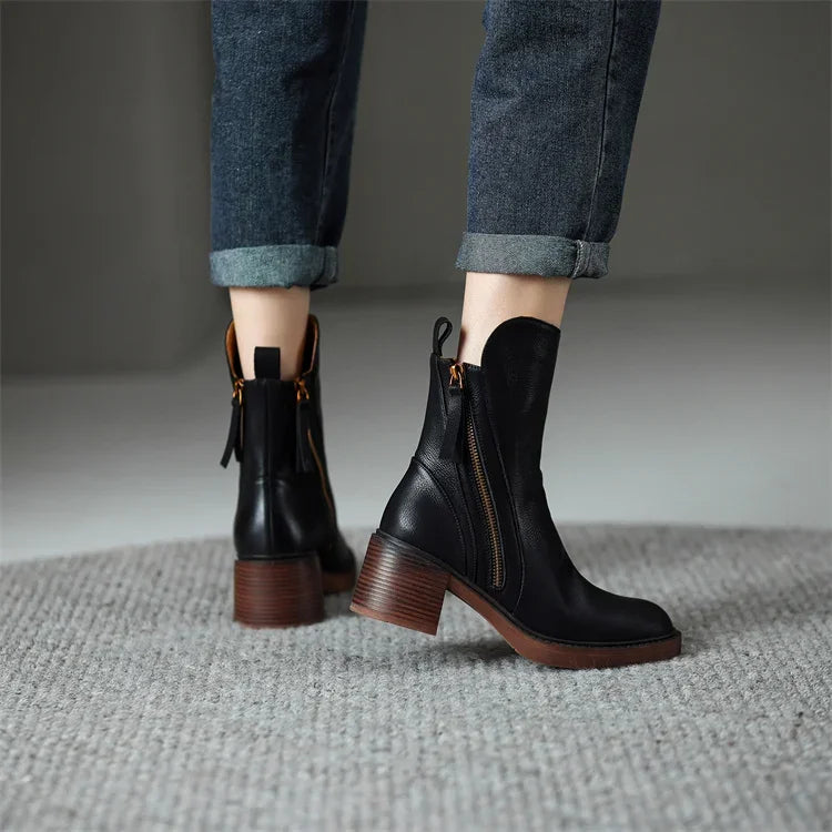 Meadow - Leather Ankle Boots