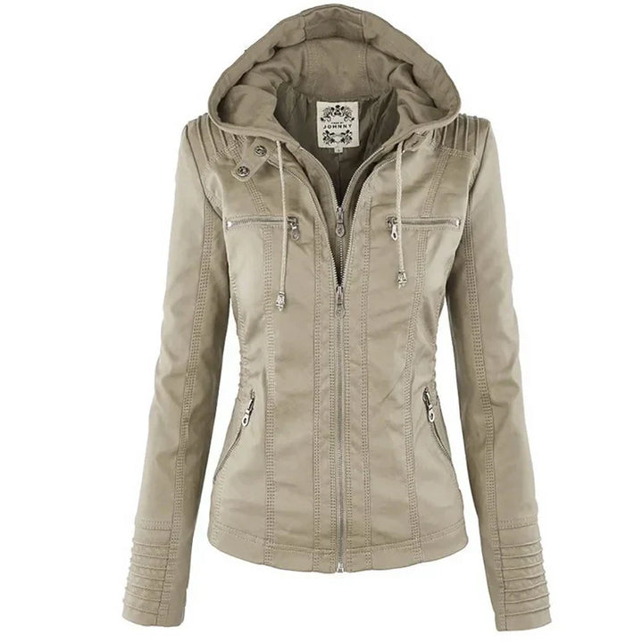 CELYRA – WATERPROOF FAUX LEATHER JACKET