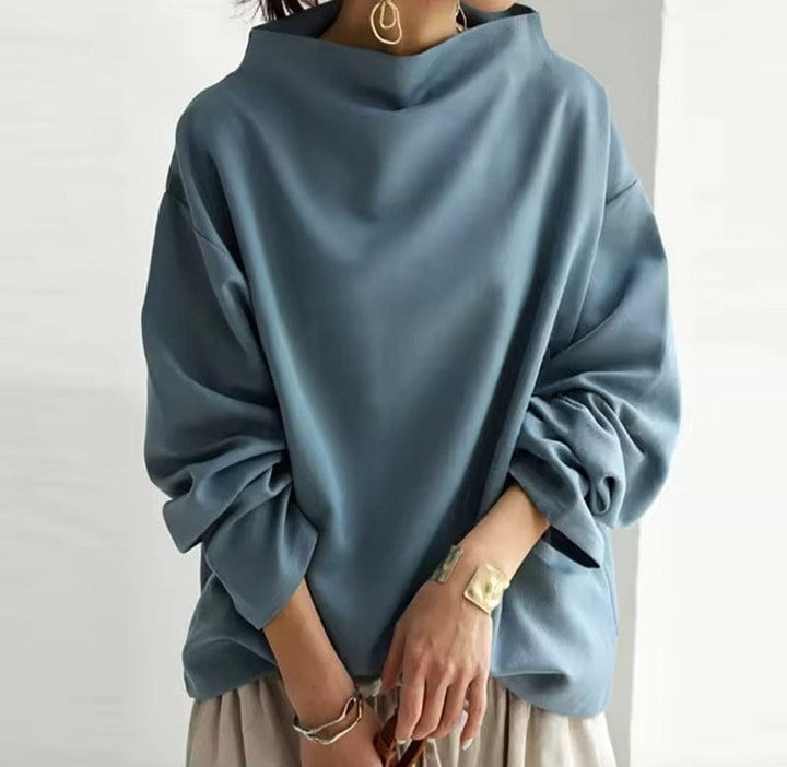MYRALITHRA – HIGH-NECK SOFT KNIT TOP