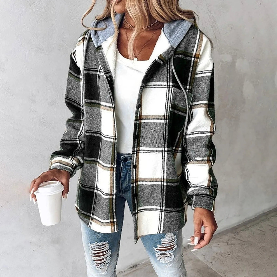 AURALYSYN – WOMEN’S BUTTONED PLAID JACKET